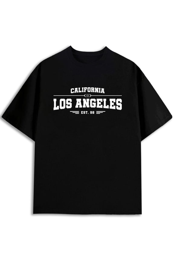 Cali LA Est. 98 Tee Mens Crew neck T-shirts black elegant top Hip-hop street style Wearable year-round Original Unisex Shirt Cotton tshirts