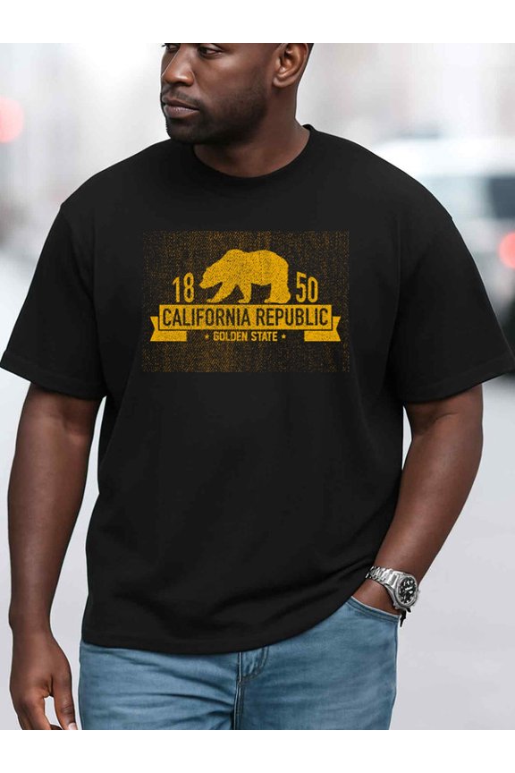 California Bear Pride Tee mens round neck T-shirt black top elegantly Daily and weekend wear Unique Design Unisex Shirt Crewneck tshirts