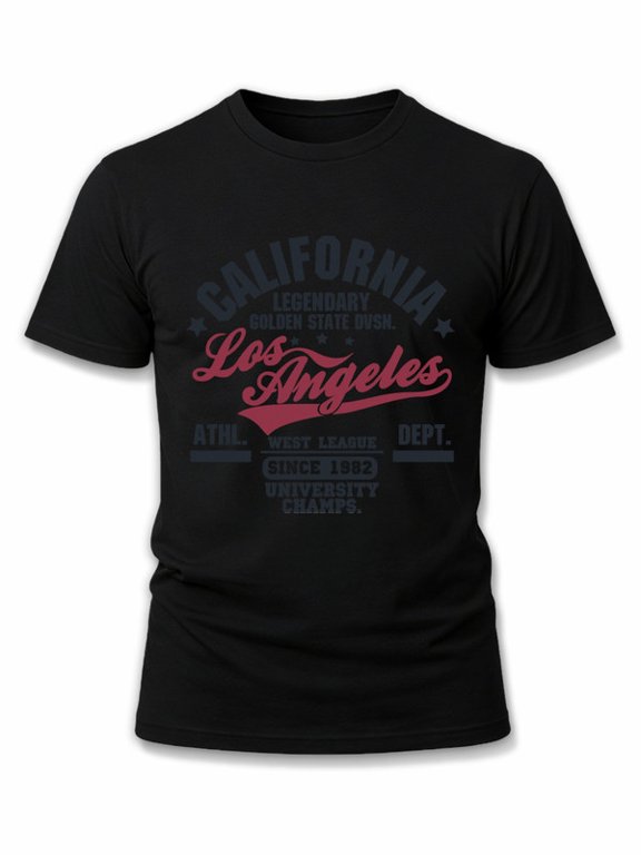 California Los Angeles Athletic Tee Men t-shirt black funny elegantly summer and spring season Classic Unisex Shirt Crewneck tshirts