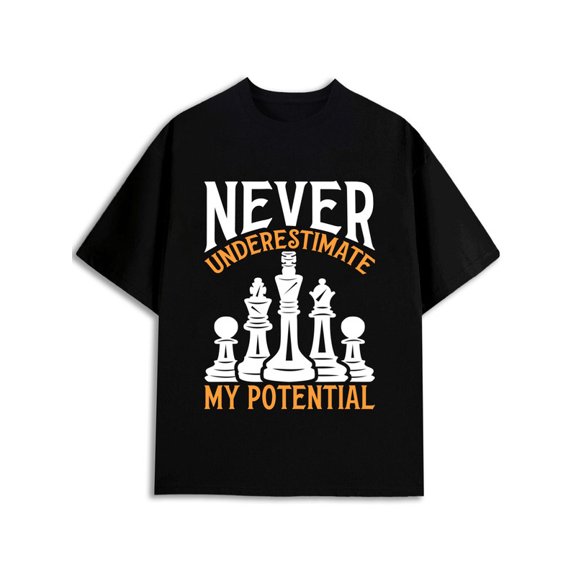 Greenink Chess Power Potential Tee for men graphic t shirts black gifts elegant t shirts For summer Fall Funny Unisex Shirt Graphic Tee tshirts