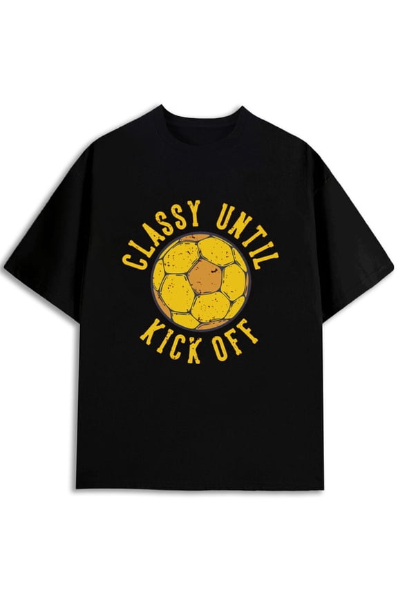Classy Kick Off Tee mens Soccer Fan black Spring and summer outdoor loungewear World Cup 2026 gift Unique Design Unisex Shirt Printed tshirts