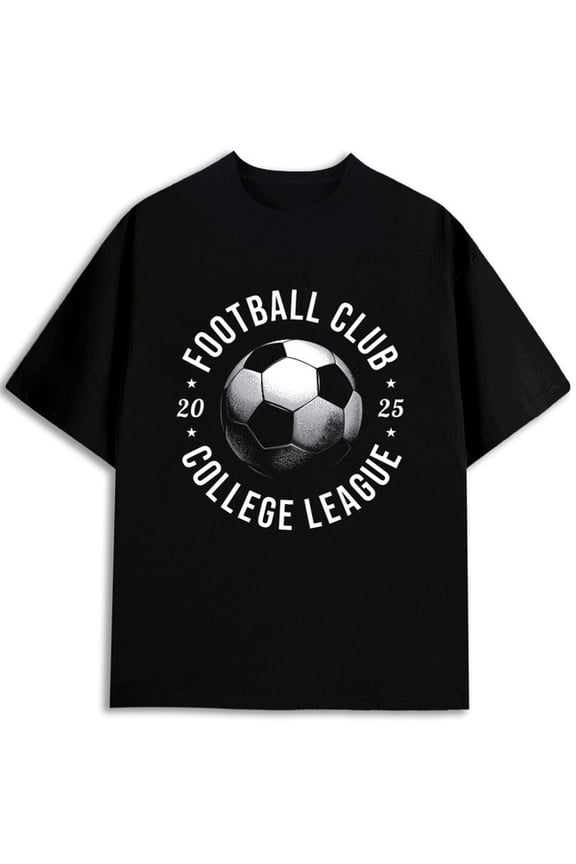 College Soccer Tee men's FIFA World Cup black Stylish summer outerwear Must-have for football fans Classic Unisex Shirt Printed tshirts