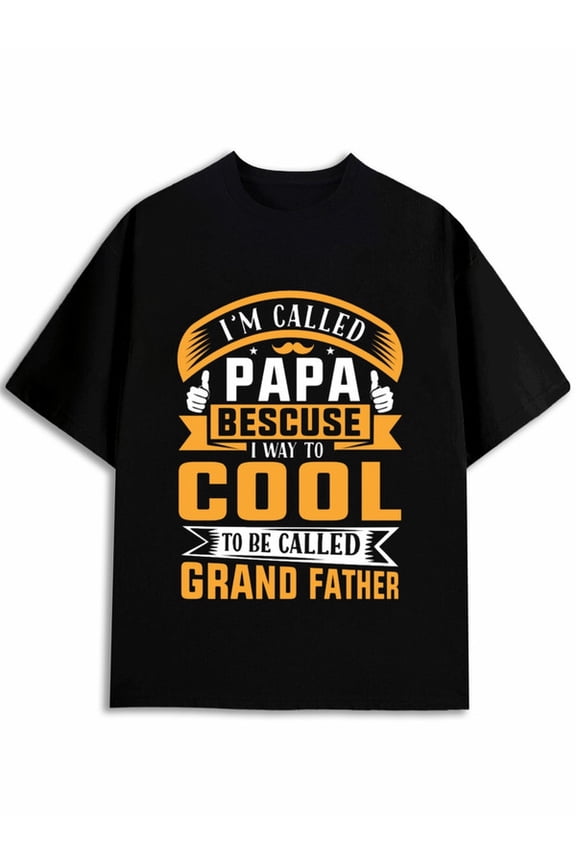 Coolest Papa T-Shirt mens printed t-shirt black casual 2026 Beach Day Everyday Summer Tee Basic Unisex Shirt Cotton tshirts Unique Design Unisex Shirt Crewneck tshirts