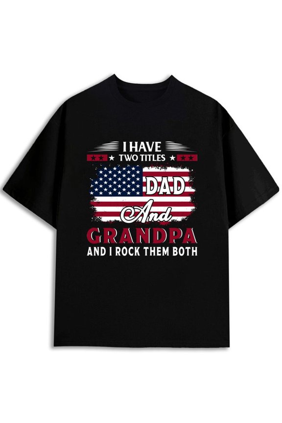 Dad & Grandpa Pride Tee Men's t shirts black elegant limited edition summer and spring season Vintage Unisex Shirt Graphic Tee tshirts