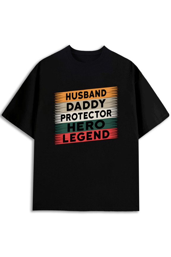 Dad's Hero Legend T-Shirt Men's t-shirt black graphic tees gifts Weekend casual wear t shirts For summer Fall Classic Unisex Shirt Printed tshirts