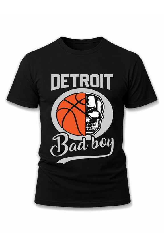 Detroit Bad Boy Basketball Tee Men's t-shirts black funny elegantly Hip-hop streetwear t shirts For summer Fall Trendy Unisex Shirt Graphic tshirts