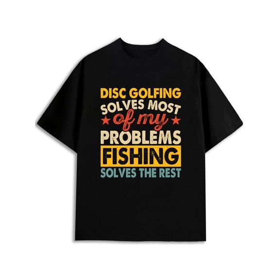 Greenink Disc Golf & Fishing T-Shirt men t shirts black 2026 limited edition Daytime and weekend wear Funny Unisex Shirt Short Sleeve tshirts