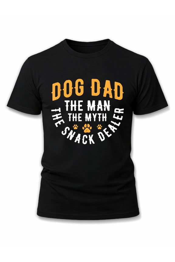Dog Dad Snack Dealer Tee mens funny t shirts black graphic tees graphic Fashionable, printed, machine washable Original Unisex Shirt Cotton tshirts