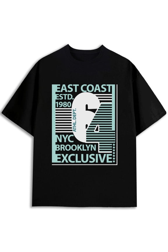 East Coast Exclusive NYC Tee mens funny t shirts black casual gifts fun and playful, cool T-shirt, funny T-shirt Trendy Unisex Shirt Graphic tshirts