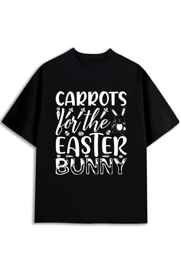 Easter Bunny Arrival Tee T-shirts Mens funny pack casual black Hip-hop street-style New spring and fall printed T-shirts, fashionable and trendy Fashionable, printed, machine