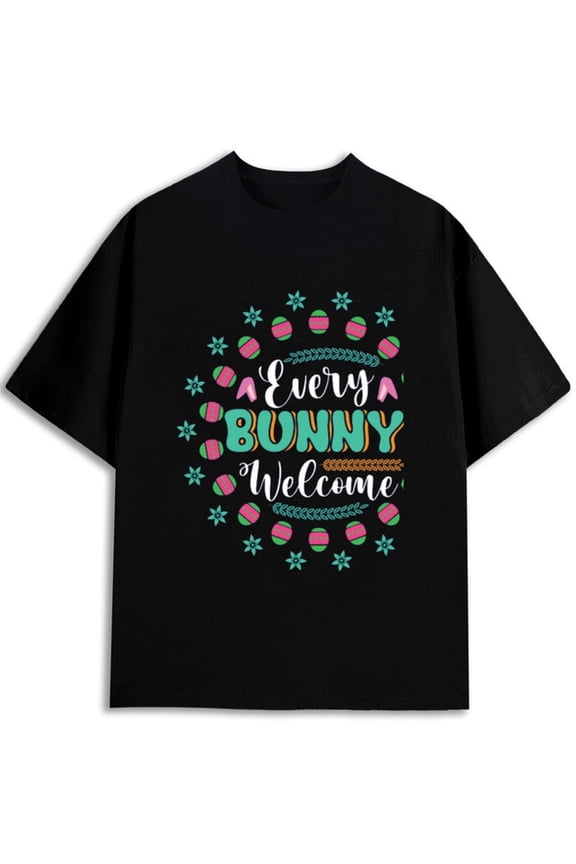 Every Bunny Welcome Tee t shirts Men's summer gifts short black Everyday wear, suitable for the office, dates,and going out New spring and autumn styles Fashionable printed