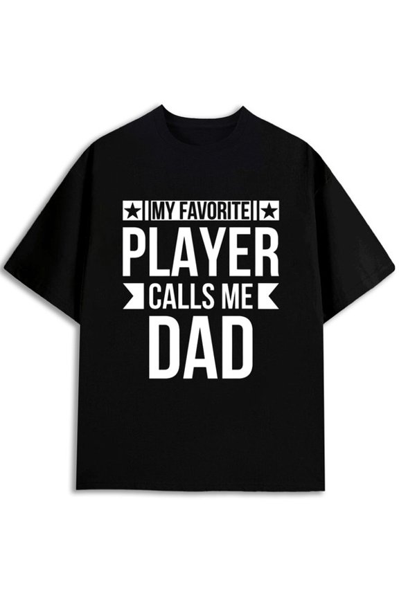 Favorite Player Dad Tee men's World Cup Print black Everyday and weekend wear Must-have for football fans Retro Unisex Shirt Short Sleeve tshirts