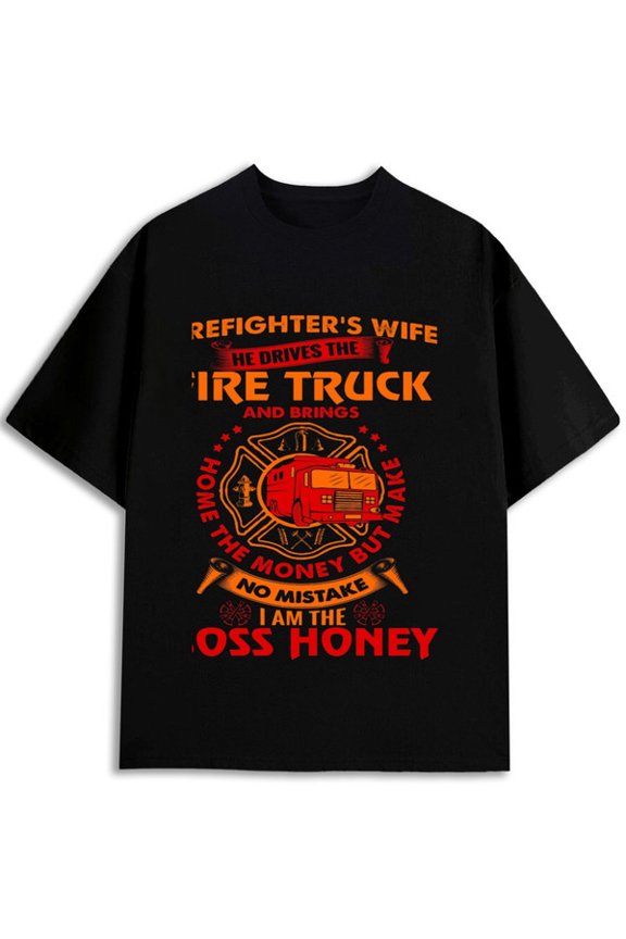 Firefighter Pride T-Shirt Printed T-shirt Men high quality limited edition graphic black Summer wear Vintage-inspired, comfortable fit Everyday and weekend wear Daytime and