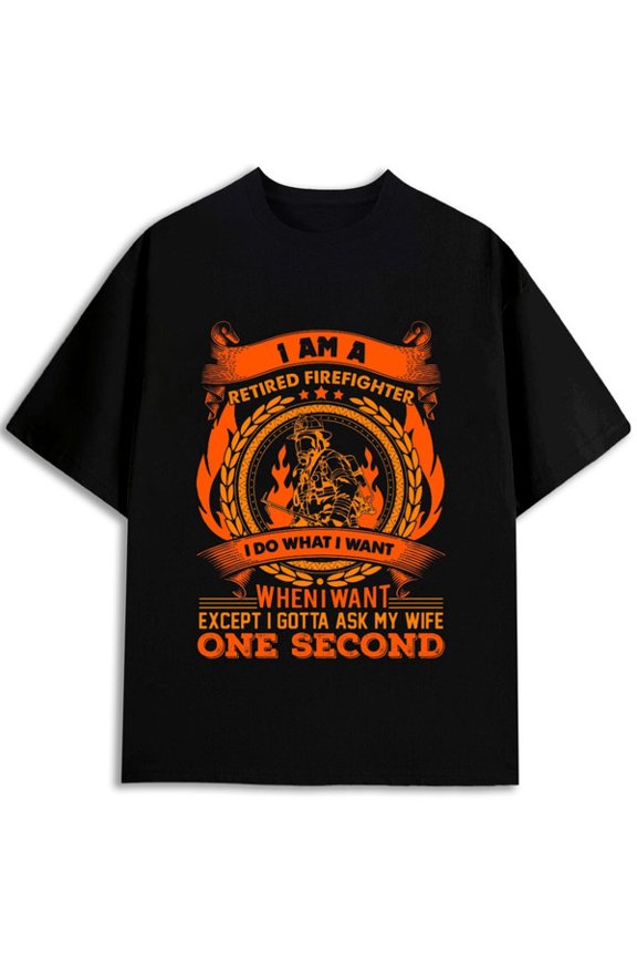 Firefighter Princess T-Shirt Printed T-shirt men casual limited edition summer black Fashionable, printed, machine washable Everyday wear, perfect for the office, dates,and