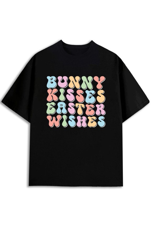 Floral Nurse Bunny Ears T-Shirt graphic t shirts Men's gifts casual limited edition black Spring and summer outdoor wear Casual sportswear Hip-hop streetwear Comfortable