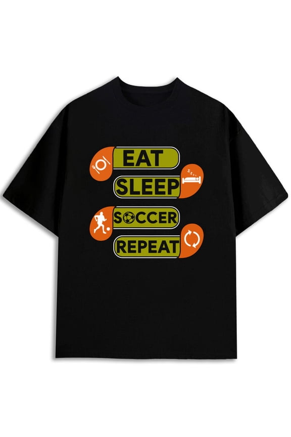 Football Life Cycle men's FIFA World Cup black Spring and summer clothing Football fan gift Unique Design Unisex Shirt Graphic tshirts