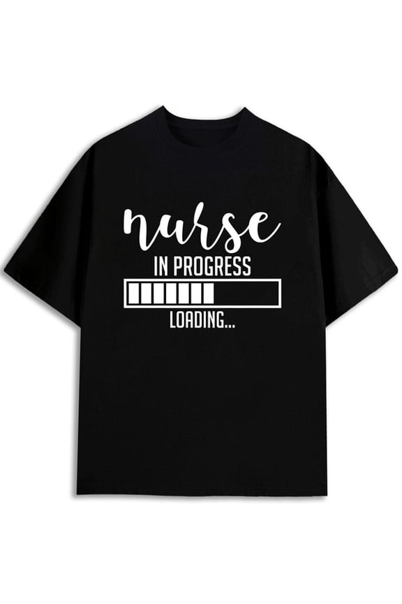 Future Nurse Loading Tee men's funny t shirts black 2026 casual Breathable fabric, round neck, short sleeves Casual Unisex Shirt Cotton tshirts
