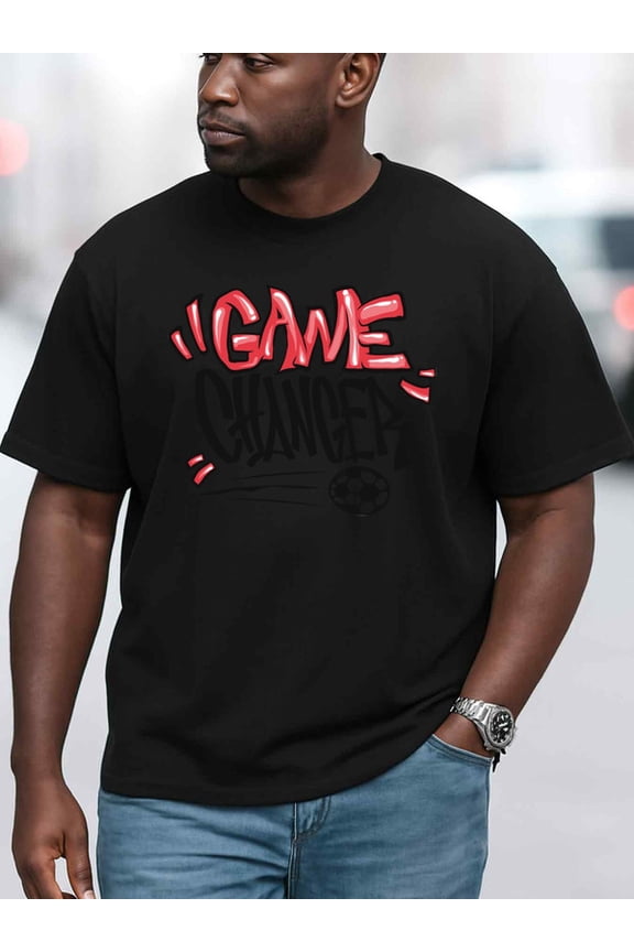 Game Changer Soccer Tee Men funny t shirts black summer elegant New spring and autumn trendy printed T-shirts Funny Unisex Shirt Graphic tshirts