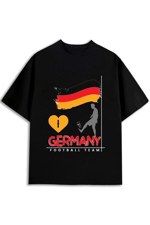 Germany Football Tee Men's World Cup Print black Spring and summer clothing World Cup 2026 gift Classic Unisex Shirt Short Sleeve tshirts