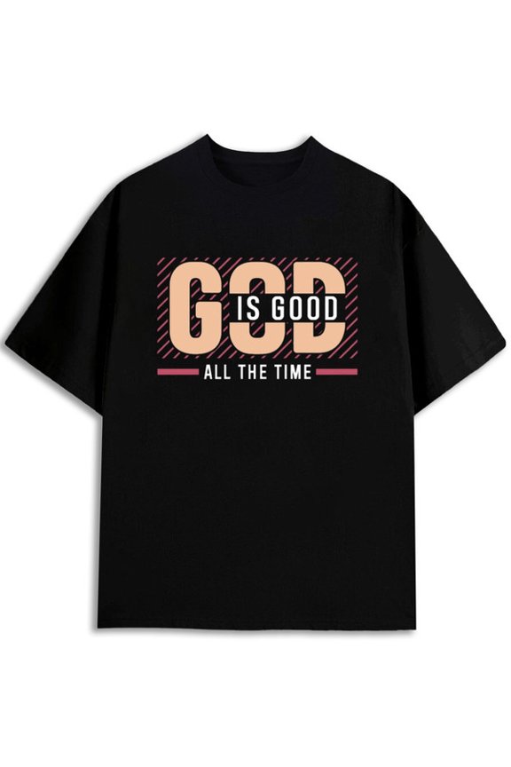 God is Good All Time Tee men Christianity t shirts black Weekend casual Refreshing and lightweight, ideal for summer sports and leisure wear expressing
