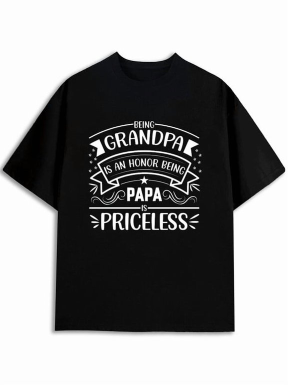Grandpa Honor Papa T-Shirt For men comfort colors tshirt black top limited edition summer and spring season Fashion Unisex Shirt Crewneck tshirts