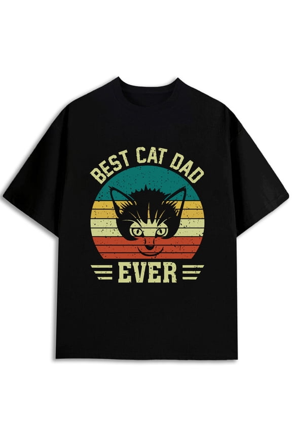 Happy Father's Day Step-Dad T-Shirt T-shirts men graphic tees gifts 2026 black Spring and summer outdoor wear Hip-hop streetwear Breathable fabric, round neck, short sleeves Daily