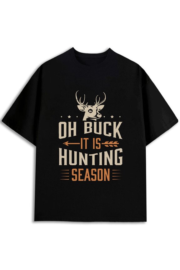 Hunting Season Buck Tee men's t shirts black summer graphic tees Daytime and weekend wear Perfect for exercise Fashion Unisex Shirt Graphic tshirts