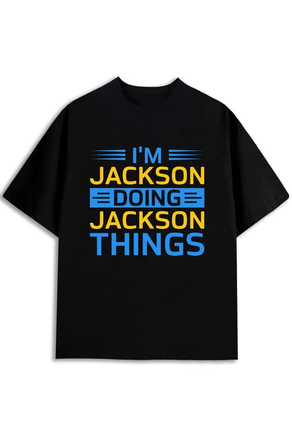 Jackson Things T-Shirt Men t shirts black graphic tees casual Summer wear Vintage-inspired, comfortable fit Funny Unisex Shirt Graphic tshirts