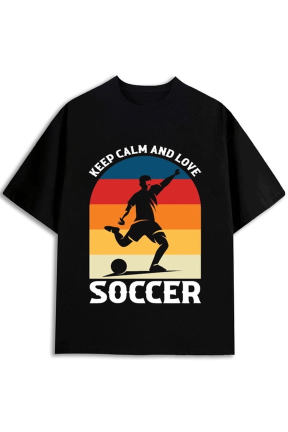 Keep Calm Soccer Tee men USA Canada Mexico black Cool shirts, Funny shirts, t shirt World Cup 2026 gift Casual Unisex Shirt Short Sleeve tshirts