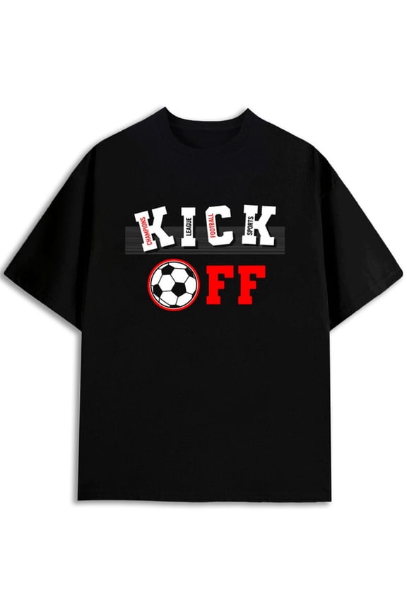 Kick Off Soccer Tee Men's FIFA World Cup black spring and summer clothing Perfect for exercise World Cup gift Classic Unisex Shirt Graphic tshirts