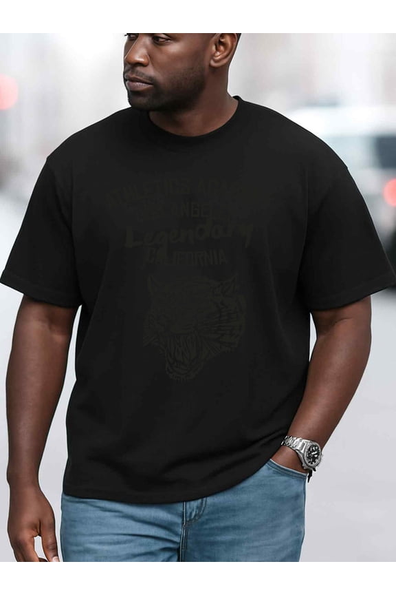 LA Legendary Tiger Tee men Crew neck T-shirts black short summer Unique designs, summer prints Hip-hop streetwear Funny Unisex Shirt Cotton tshirts