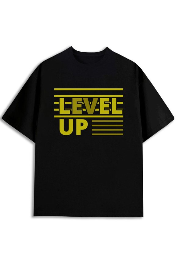 Level Up Graphic Tee for men graphic t shirts black gifts elegantly Cool shirts, Funny shirts, t shirt Classic Unisex Shirt Short Sleeve tshirts
