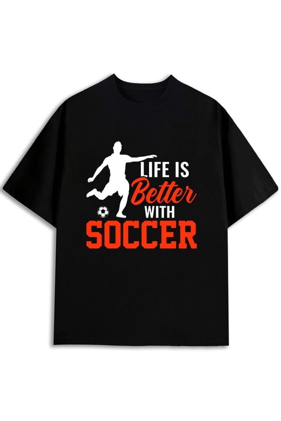 LifeSoccerTee men Soccer Fan black New spring and autumn trendy printed T-shirts World Cup 2026 gift Funny Unisex Shirt Short Sleeve tshirts
