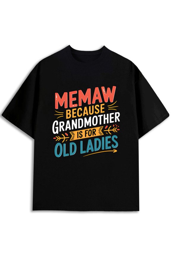 Memaw: Grandmother's Pride mens t-shirt black short 2026 Comfortable loose T-shirt Soft and comfortable Vintage Unisex Shirt Printed tshirts