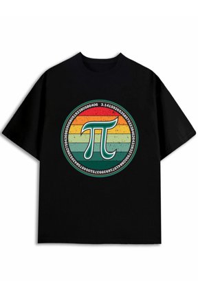 Men Classic Fit Graphic T‑Shirt, Retro Circle Pi Symbol Math Nerd Print, Mathematics Teacher Nerd Tee, Math Geek Enthusiast Apparel, Science Theme Gathering & Casual Daily Wear