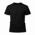 thumbnail image 1 of Greenink Men's Black Crew Neck T-Shirt, Short Sleeve, Comfort Fit undershirts basic Tee,1-pack, 1 of 7