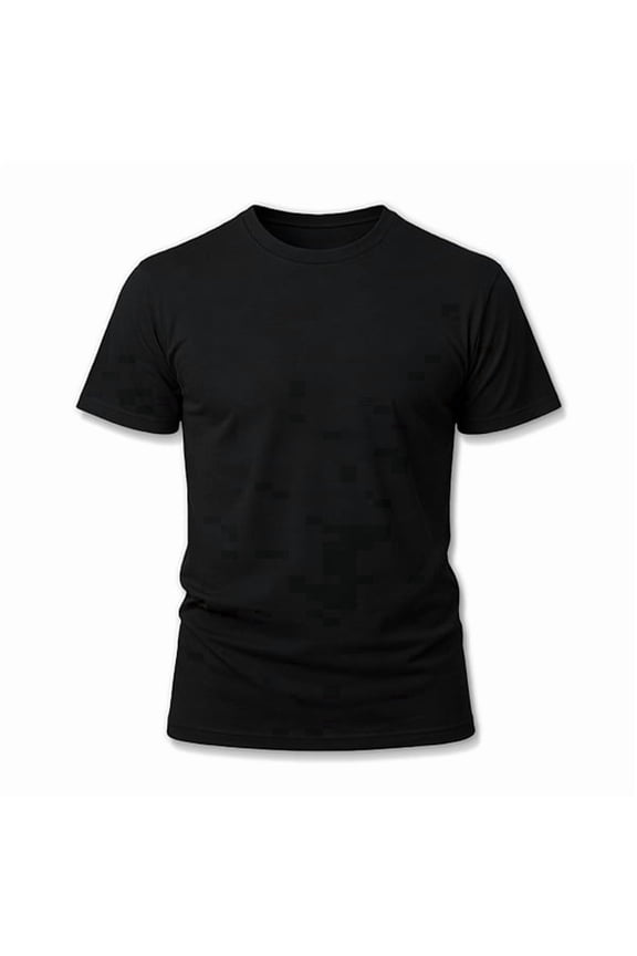 Men's Black Crew Neck T-Shirt, Short Sleeve, Comfort Fit undershirts basic Tee,1-pack