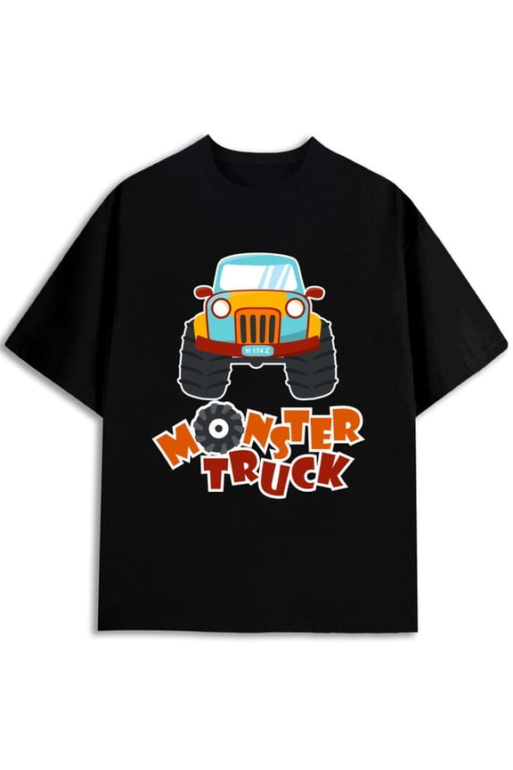 Monster Truck Kids T-Shirt for men t-shirts black elegant graphic tees Unique designs, summer prints Fashion Unisex Shirt Printed tshirts