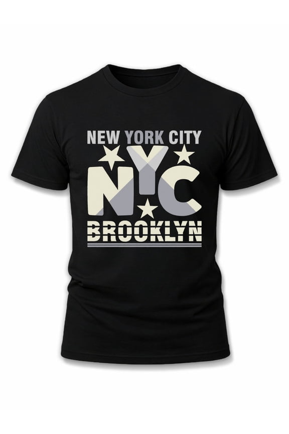 NYC Brooklyn Stars Tee Men's comfort colors tshirt black graphic tees gifts Soft and comfortable Casual sportswear Basic Unisex Shirt Printed tshirts