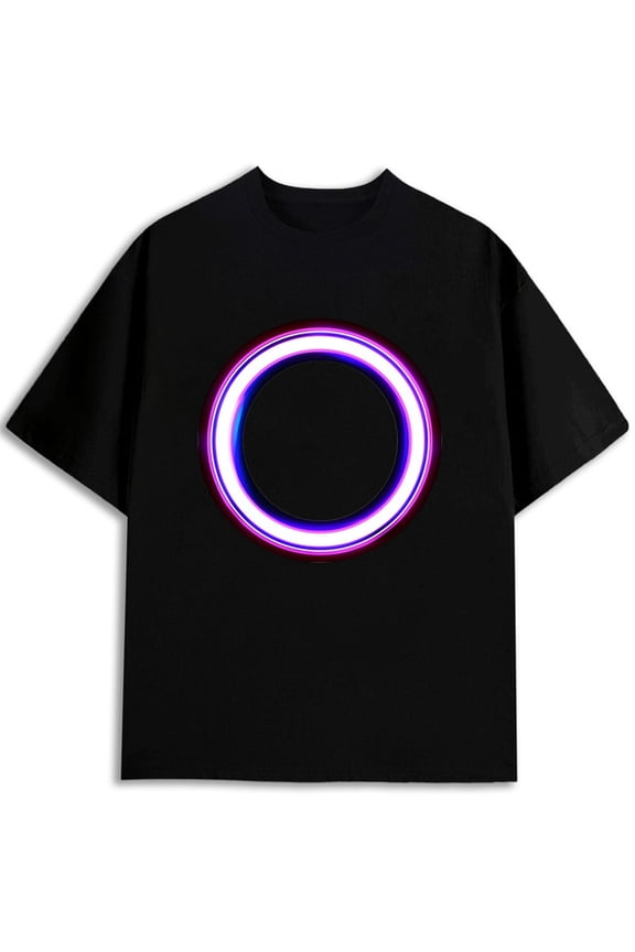 Neon Ring Glow T-Shirt men comfort colors tshirt black graphic casual Perfect for exercise Classic Unisex Shirt Graphic Tee tshirts