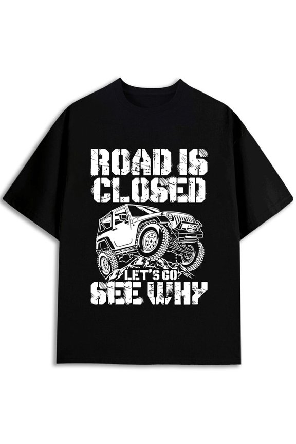 Off-Road Adventure T-Shirt mens round neck T-shirt black funny summer Comfortable loose T-shirt Casual sportswear Basic Unisex Shirt Graphic tshirts