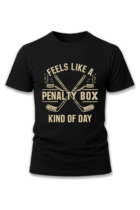 Penalty Box Day Tee Mens graphic t shirts black funny top Casual sportswear Stylish summer outerwear Trendy Unisex Shirt Short Sleeve tshirts