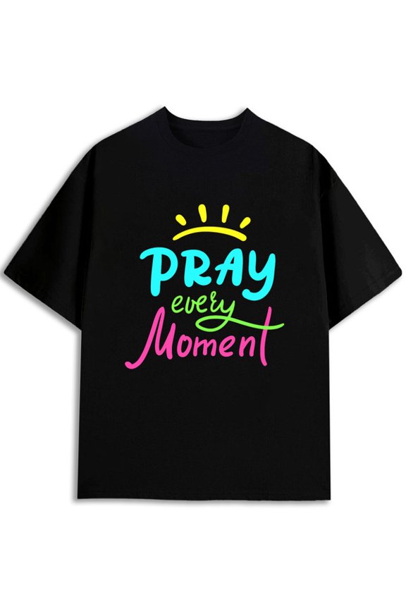Prayer Path Bright T-Shirt Printed Men's T-shirt graphic tees graphic top black Refreshing and lightweight, perfect for summer sports and leisure wear High-quality, perfect for