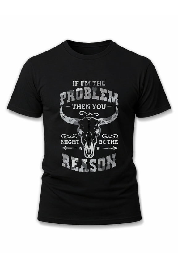 Problem Reason Skull Tee men t shirts black elegantly casual Cool shirts, Funny shirts, t shirt Fashion Unisex Shirt Graphic Tee tshirts