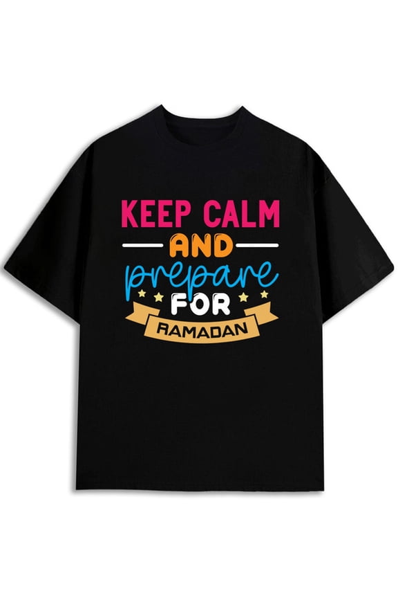 Ramadan Prep T-Shirt mens comfort colors tshirt black gifts 2026 Spring and summer clothing Perfect for exercise Casual Unisex Shirt Printed tshirts