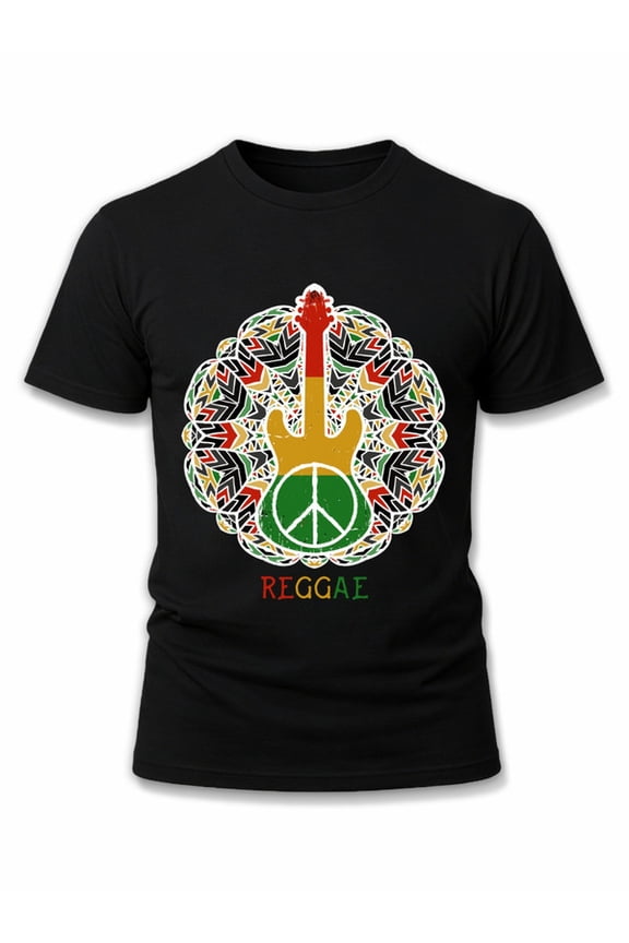 Reggae Peace Mandala T-Shirt Men comfort colors tshirt black elegantly elegant t shirts For summer Fall Vintage Unisex Shirt Graphic tshirts