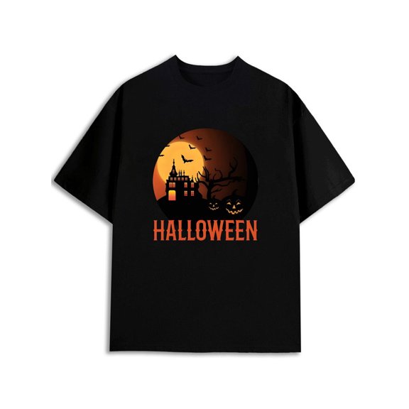 Greenink Spooky Halloween T-Shirt Mens Crew neck T-shirts black short 2026 Cool shirts, Funny shirts, t shirt Original Unisex Shirt Graphic Tee tshirts