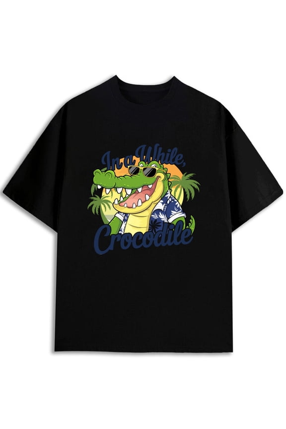 Summer Vibes Croc T-Shirt men's funny t shirts black gifts graphic tees Stylish summer outerwear Classic Unisex Shirt Printed tshirts