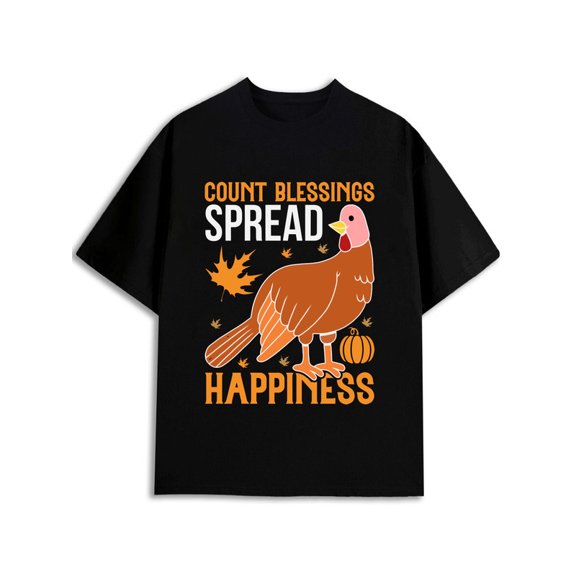 Greenink Thanksgiving Blessings T-Shirt men graphic t shirts black summer limited edition Stylish summer outerwear Fashion Unisex Shirt Printed tshirts