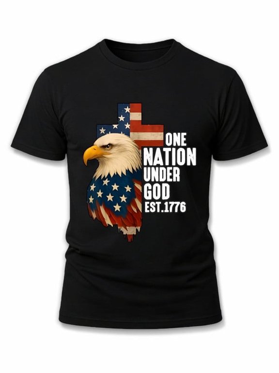 USA Eagle Flag T-Shirt Mens t-shirts black elegantly graphic tees Spring and summer outdoor wear Original Unisex Shirt Crewneck tshirts